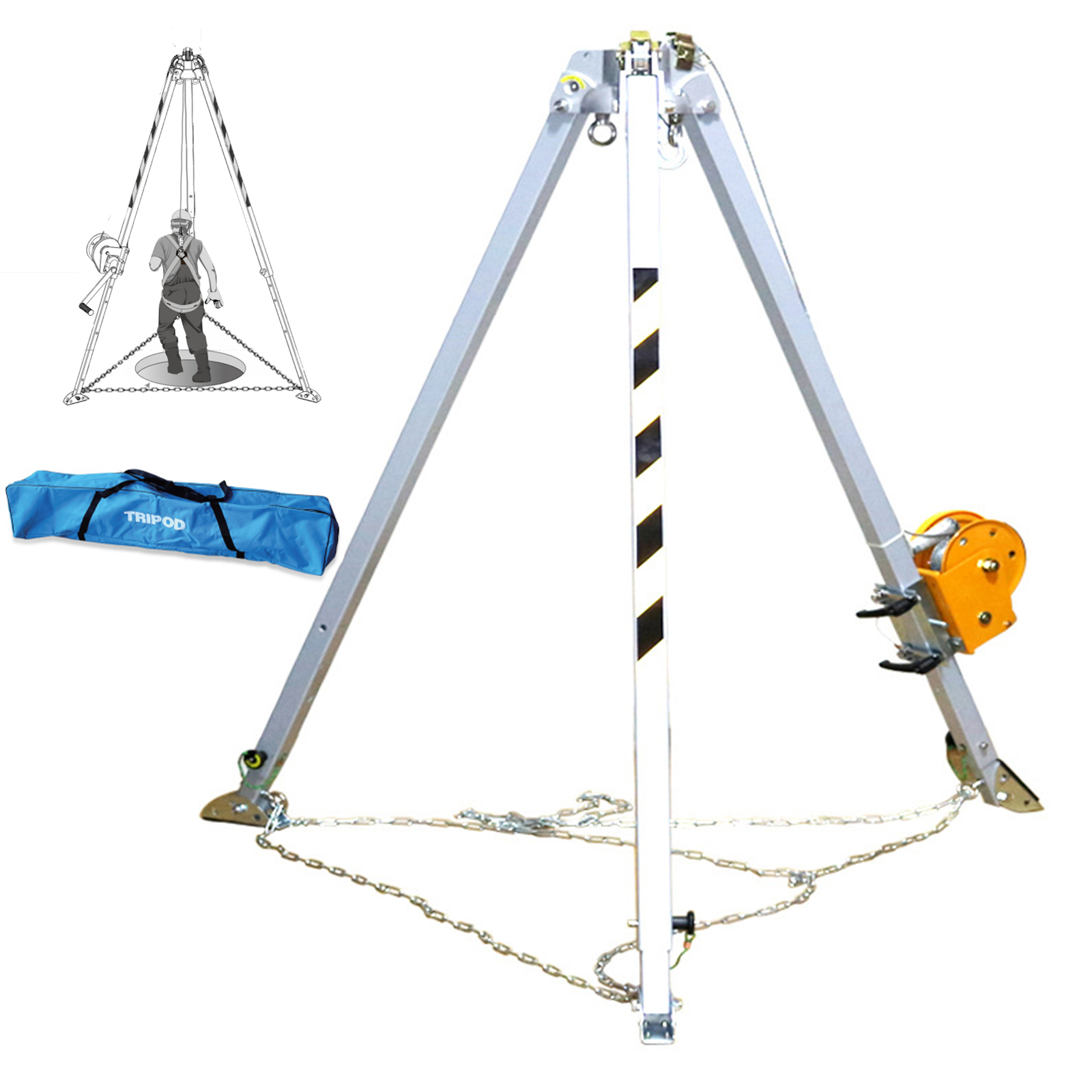 Wholesale HD-240-50 Aluminum Alloy Lifting Tripod China factory